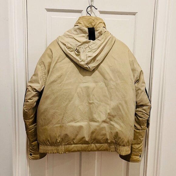 Vintage Penfield Distressed Down Puffer Jacket Coat with Leather Elbow Patches L - Picture 8 of 16